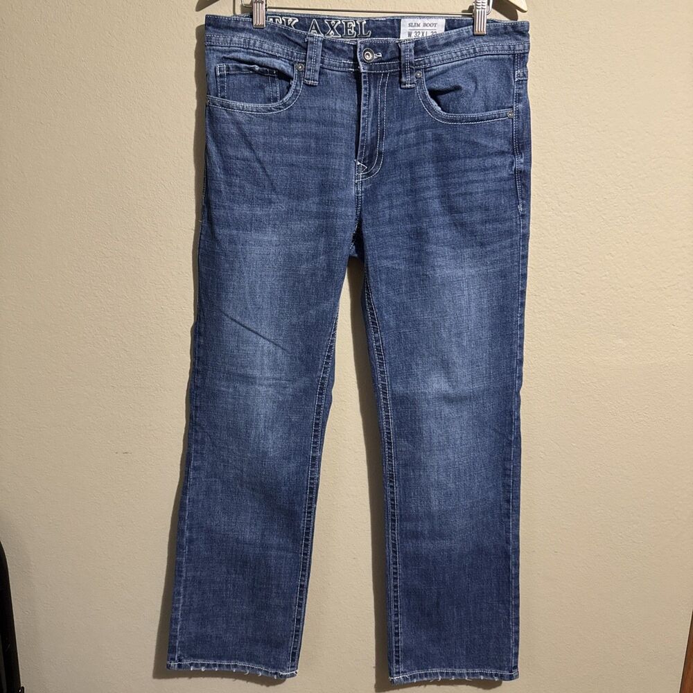TK AXEL Men’s Slim Boot Jeans 32x32 Blue Medium Wash EUC